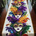 Camino de Mesa Acolchado - Máscaras de Carnaval