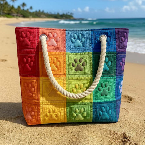 Bolsa de Playa Hecha a Mano | Parche de Huella
