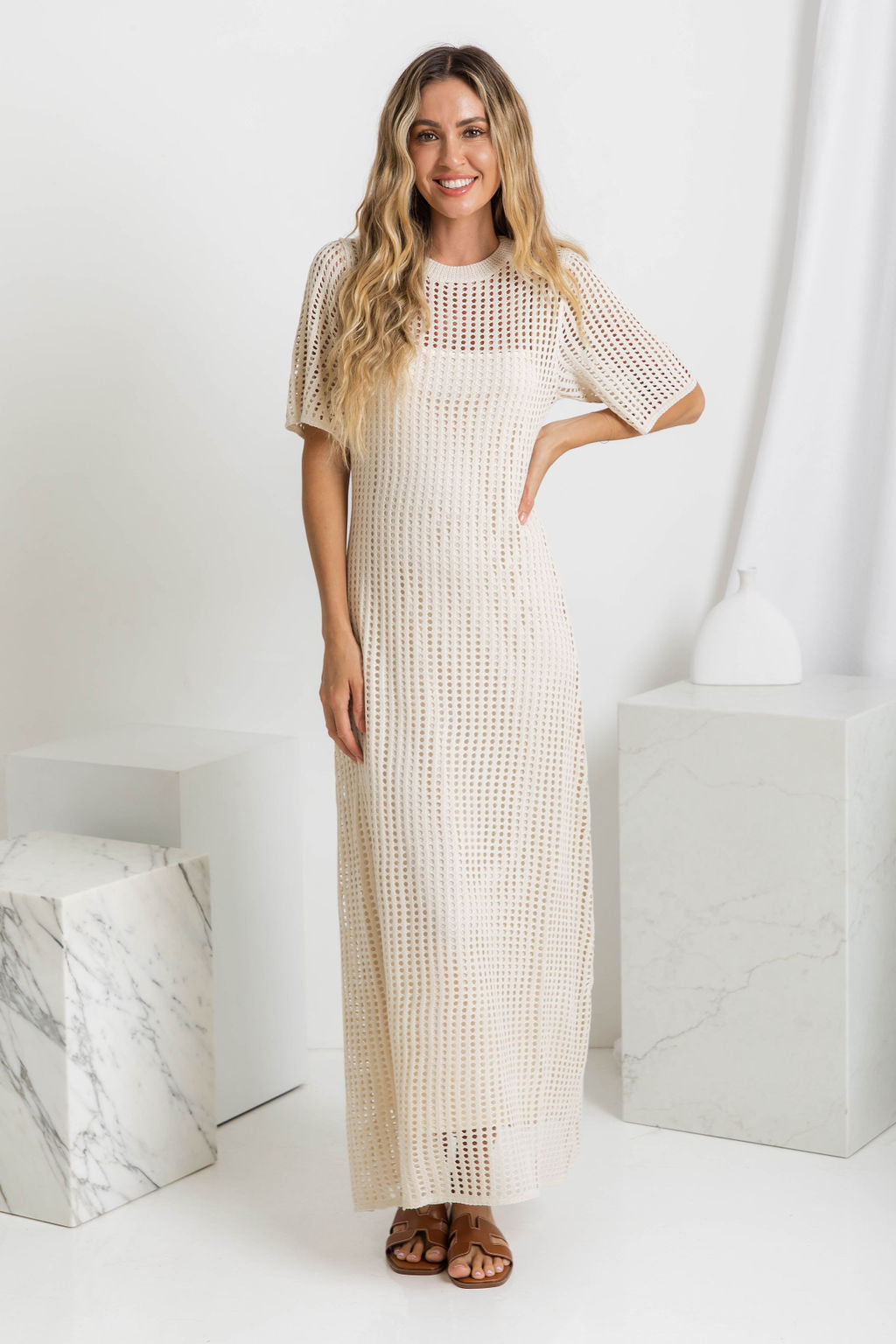 Ana™ | Vestido maxi de crochet elegante