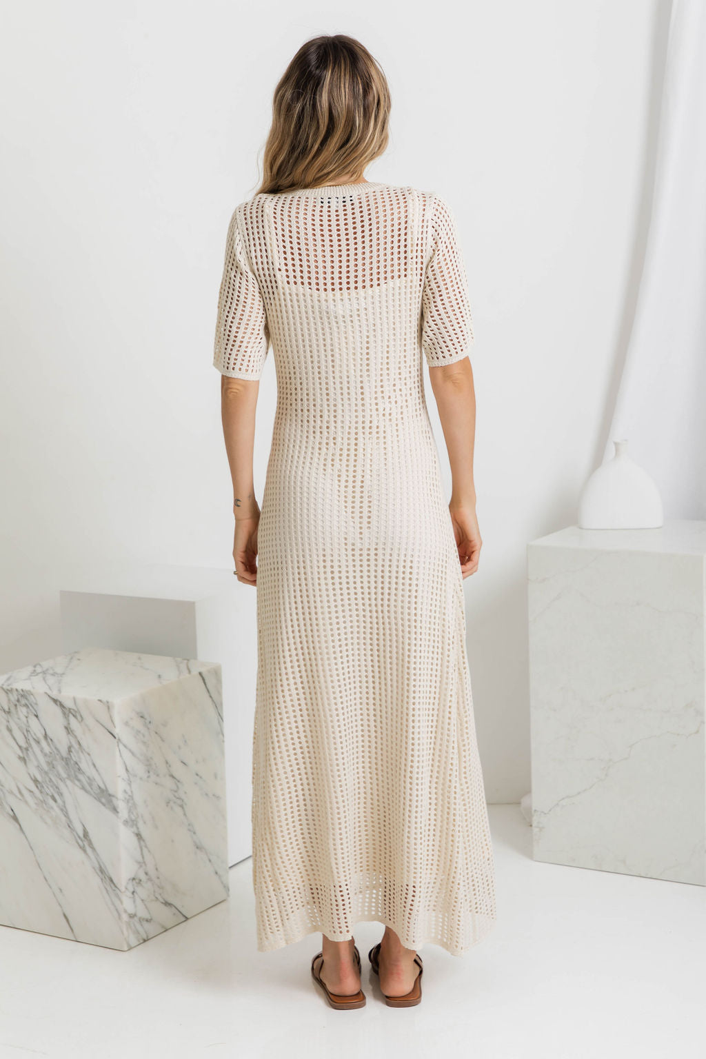 Ana™ | Vestido maxi de crochet elegante