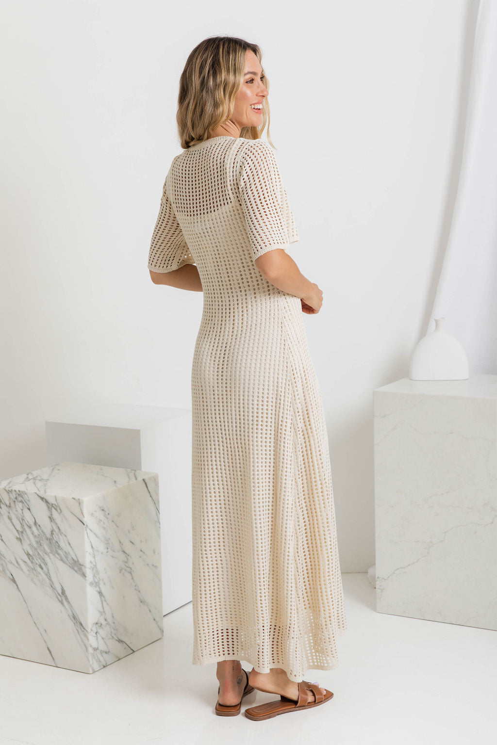 Ana™ | Vestido maxi de crochet elegante