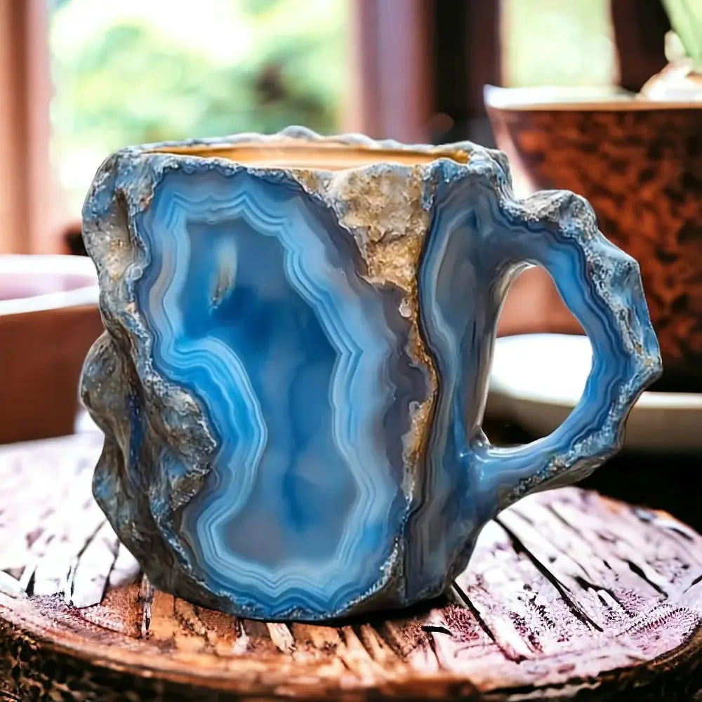Tazas de cristal mineral para café