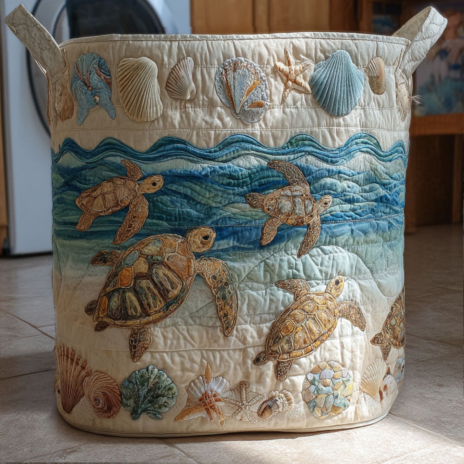 Cesta Acolchada de Tortuga | Cesta Hecha a Mano